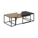 Stolići za kavu u setu 3 kom s pločom stola u dekoru hrasta u prirodnoj boji 70x110 cm Titan – Marckeric