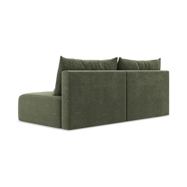 Zelena sklopiva/s prostorom za odlaganje sofa 216 cm Kalena – Makamii-image-3