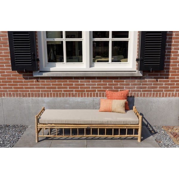 Siva/u prirodnoj boji vrtna klupa od masivnog drveta Tennis – Exotan-image-1