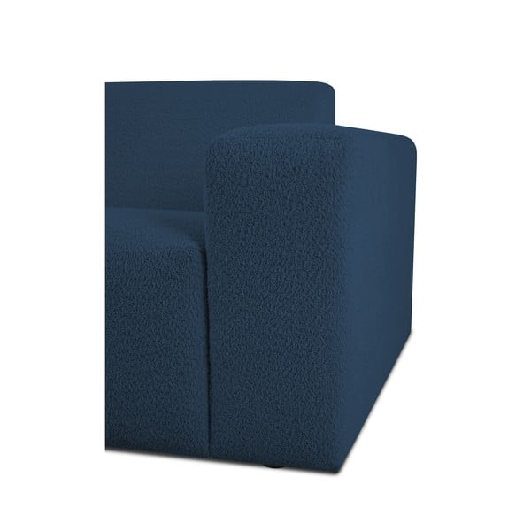 Tamno plava sofa od bouclé tkanine 228 cm Roxy – Scandic-image-3