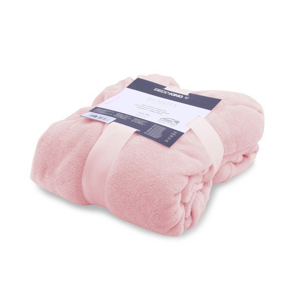 Ružičasti kupaći ogrtač od mikrovlakana unisex DecoKing Robby, veličina M-image-2