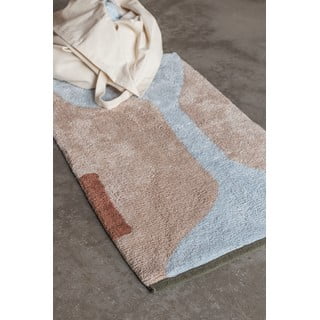 Svijetlo plavi/bež periv pamučan tepih 50x80 cm Figura – Mette Ditmer Denmark