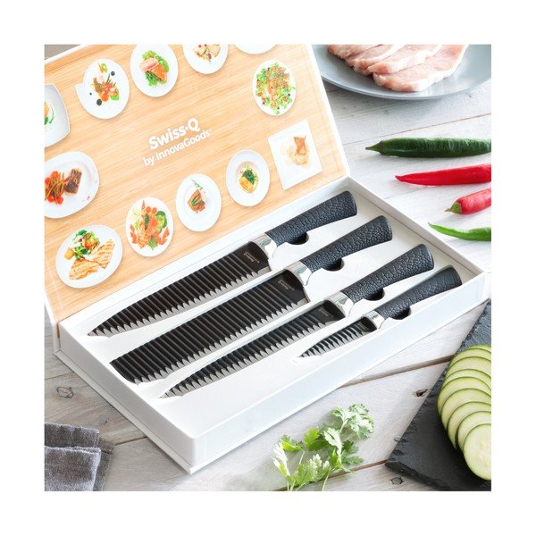 Set od 4 kuhinjska noža od nehrđajućeg čelika InnovaGoods Swiss Q Shark-image-4