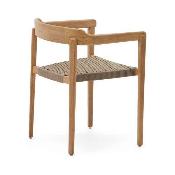 Vrtna stolica od masivnog drveta u prirodnoj boji Icaro – Kave Home-image-4