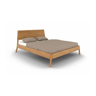 Bračni krevet od punog hrasta 160x200 cm u prirodnoj boji Twig – The Beds