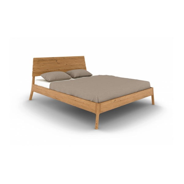 Bračni krevet od punog hrasta 180x200 cm u prirodnoj boji Twig – The Beds