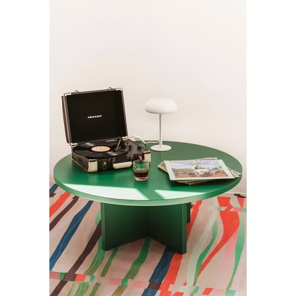 Tamno zeleni okrugao stolić za kavu ø 100 cm Pausa – Really Nice Things-image-1