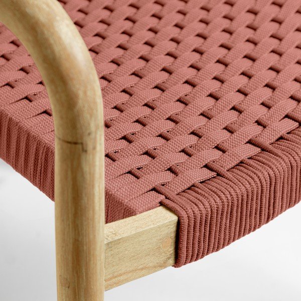 Vrtna stolica od drveta eukaliptusa u boji terakote Kave Home Sheryl-image-1