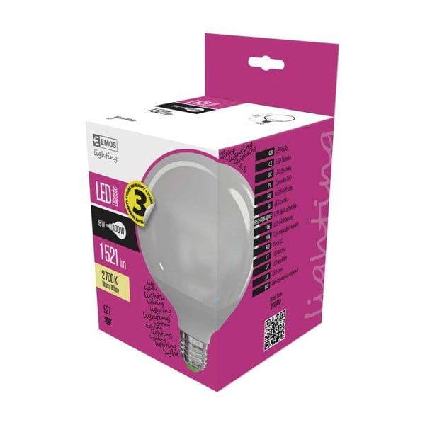 LED žarulja EMOS Classic Globe Warm White, 15,3W E27-image-1