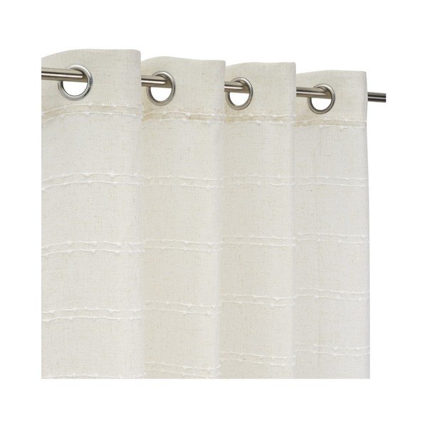 Bijela/bež zavjesa od mješavine lana 140x260 cm Nodes – Casa Selección-image-2
