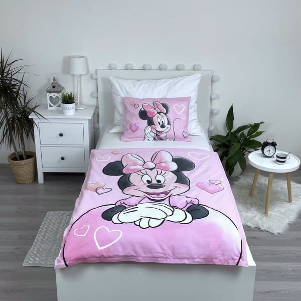 Pamučna dječja posteljina za dječji krevetić 100x135 cm Minnie – Jerry Fabrics-image-1
