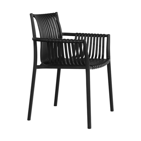 Crne plastične vrtne stolice u setu 2 kom Tulsa – House Nordic-image-3