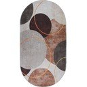 Smeđi/krem perivi tepih 80x120 cm Oval – Vitaus
