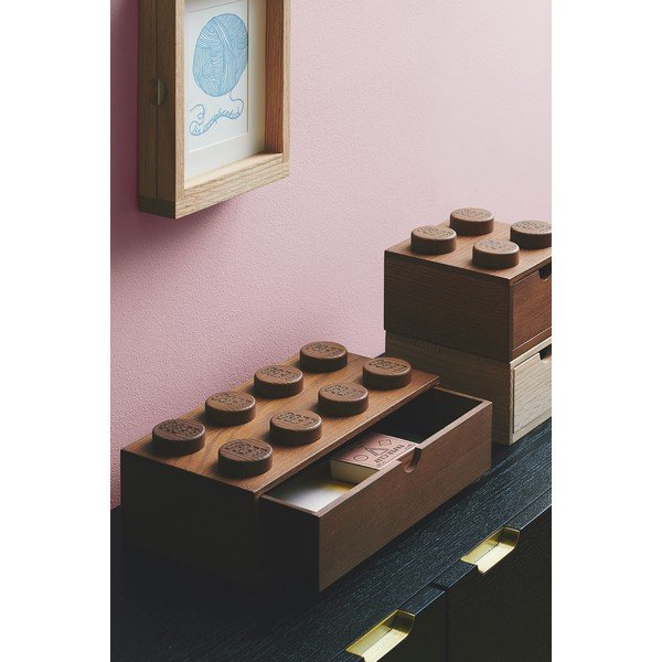 Dječja kutija za pohranu od tamnog hrasta LEGO® Wood-image-1