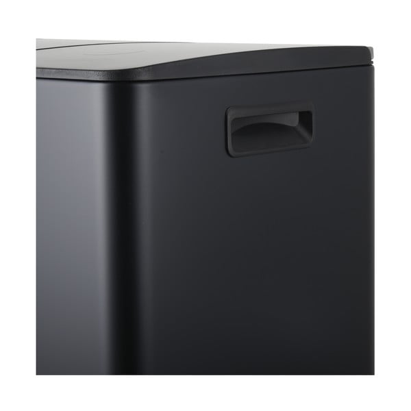 Mat crna željezna kanta za smeće 2x20 l za odvojeni otpad/s pedalom   Aliya – Spirella-image-4
