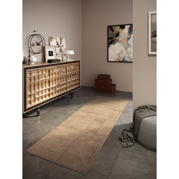 Bež ručno rađena vunenia staza 80x250 cm Charlotte – Villeroy&Boch-image-1