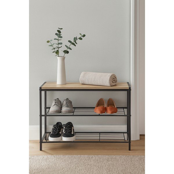 Crni željezni ormarić za cipele 63x44x30 cm Asten – Bonami Essentials-image-1