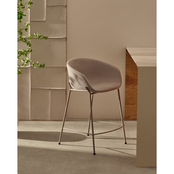 Bež barska stolica (visine sjedala 65 cm) Yvette – Kave Home-image-1
