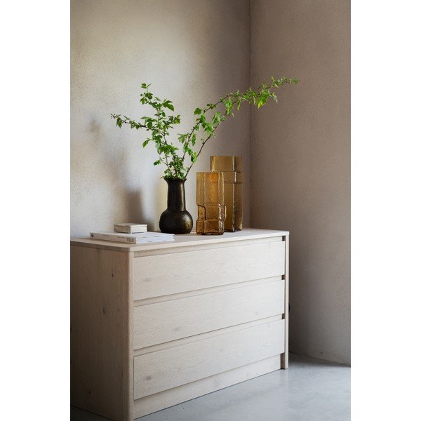 Komoda u dekoru hrasta u svijetloj prirodnoj boji 110x70x45 cm Melstone – Rowico-image-1