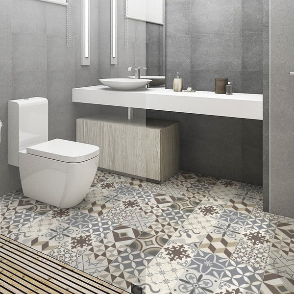 Vodootporma naljepnica za pod Ambiance Brown Style, 100 x 60 cm-image-3