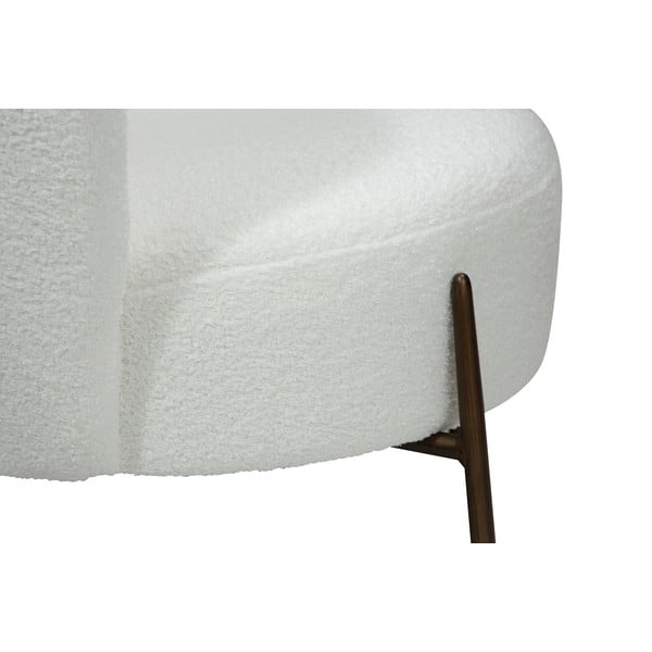 Bijela fotelja od bouclé tkanine Orbit – DAN-FORM Denmark-image-1