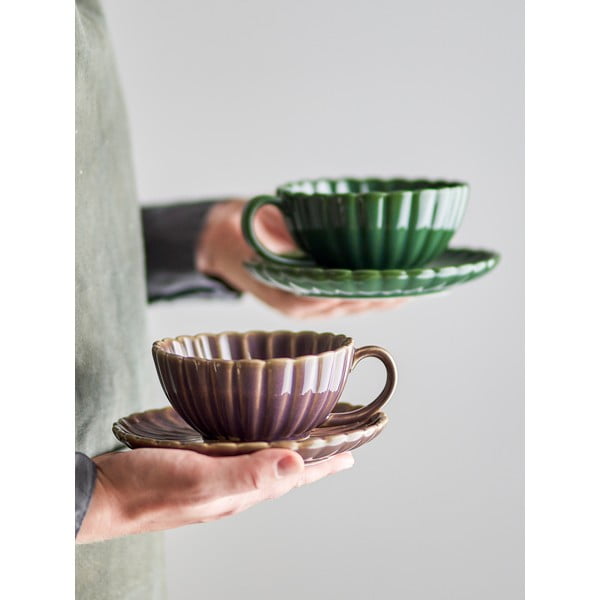 Ljubičasta šalica za cappuccino od kamenine 220 ml Latina – Bloomingville-image-1