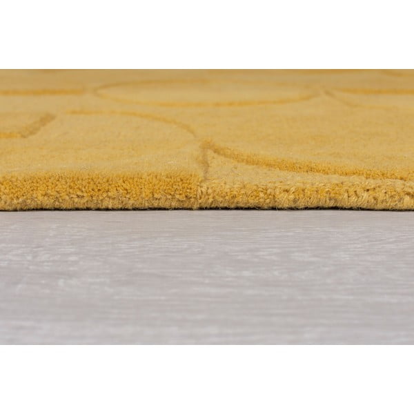 Žuti vuneni okrugli tepih ø 160 cm Gigi - Flair Rugs-image-3