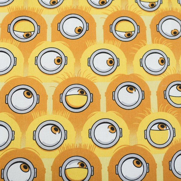 Žuta /siva pamučna dječja posteljina za krevet za jednu osobu 140x200 cm Mimoni All for One – Jerry Fabrics-image-4