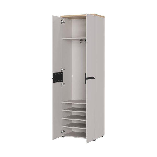 Sivo-bež/u svijetloj prirodnoj boji ormar 59x194x41 cm Cormano – Germania-image-3
