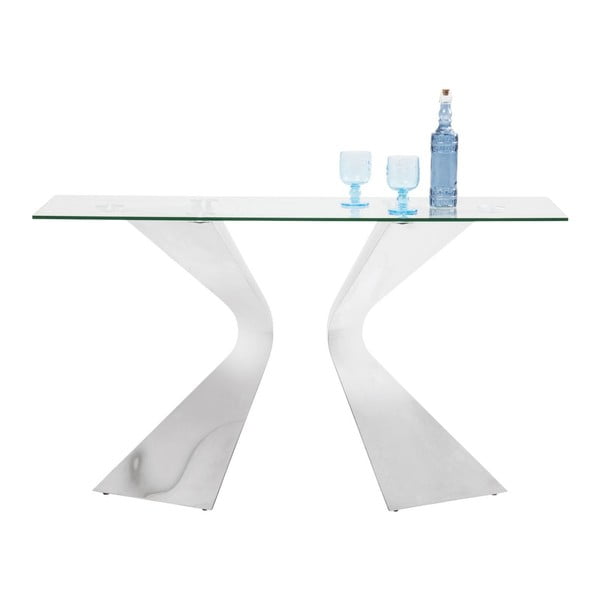 Konzolni stol s nogama u krom boji Kare Design Gloria