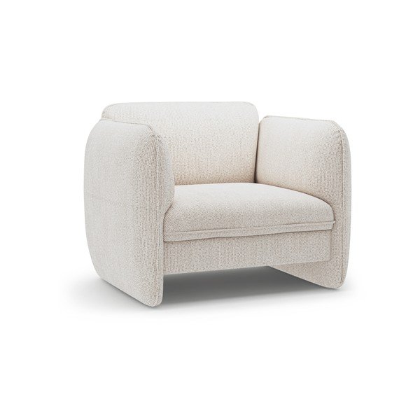 Krem fotelja od šenila Georgia – Micadoni 