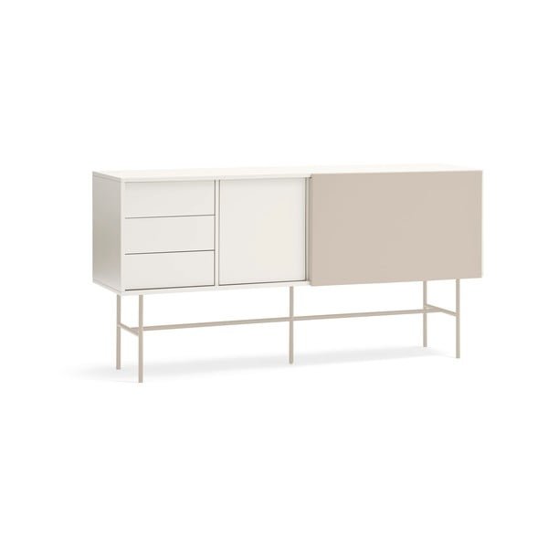 Bež/krem niska komoda s kliznim vratima 180x91 cm Nube – Teulat-image-2
