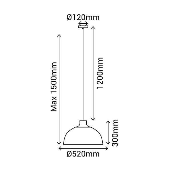 Crna/u prirodnoj boji viseća svjetiljka s bambusovim sjenilom ø 52 cm – SULION-image-3