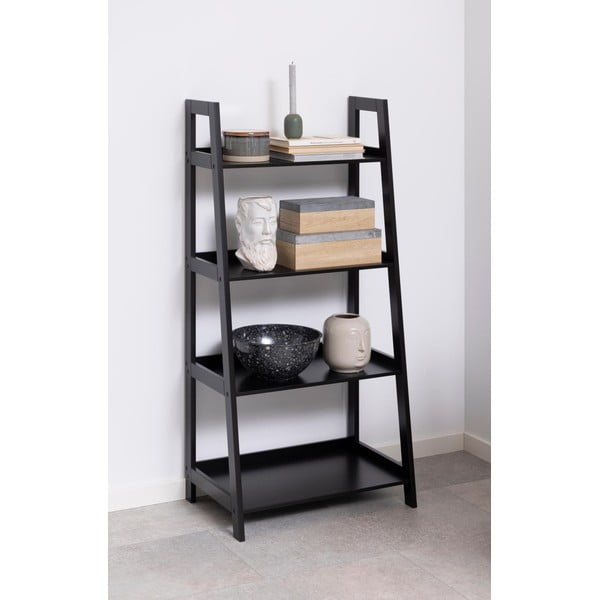 Crna stalaža za knjige Actona Wally, visina 130 cm-image-1