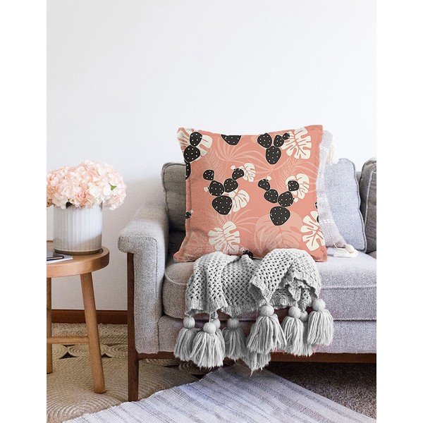 Narančasta jastučnica s udjelom pamuka Minimalist Cushion Covers Chenille, 55 x 55 cm-image-2