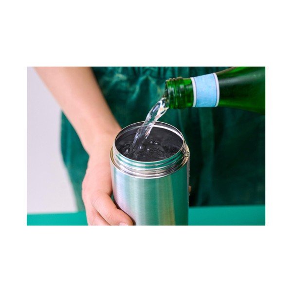 Crna/u srebrnoj boji boca za vodu od nehrđajućeg čelika 500 ml Vita – Mepal-image-4