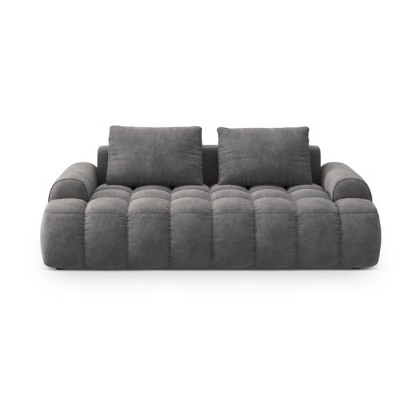 Siva baršunasti sofa 200 cm Linz – Cosmopolitan Design