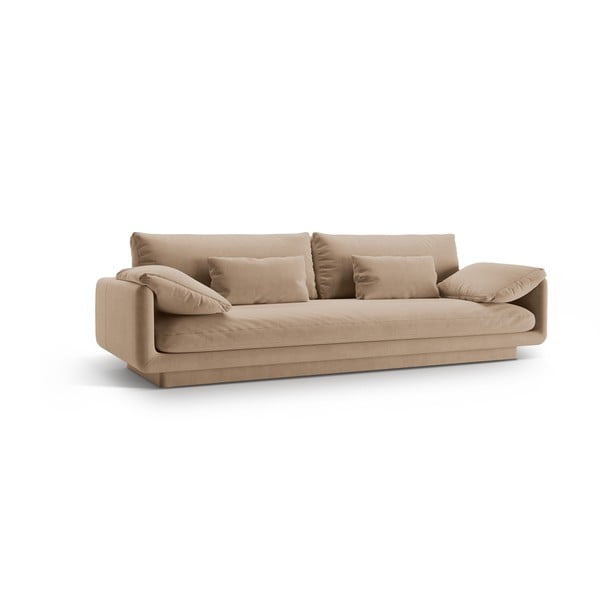 Bež baršunasti sofa 250 cm Torino – Micadoni -image-1