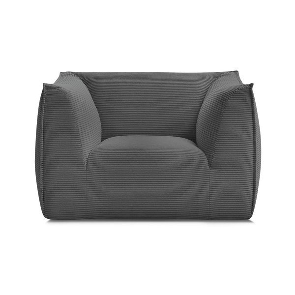 Tamno siva fotelja od samta Giorgia – Bobochic Paris-image-2