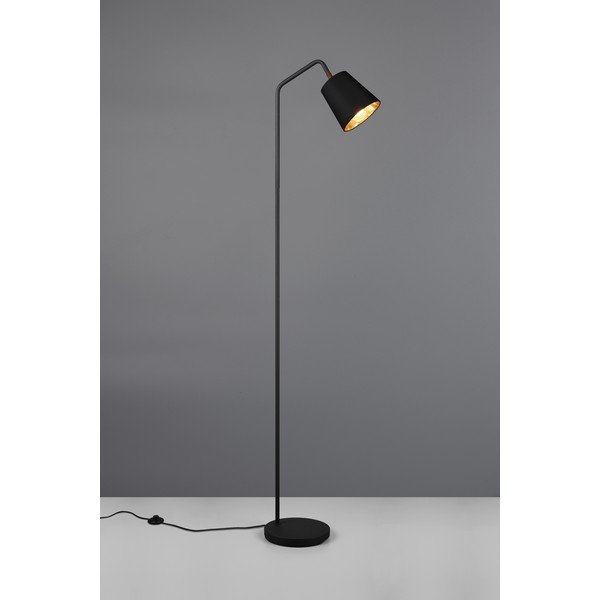 Crna stojeća svjetiljka s tekstilnim sjenilom (visina 148 cm) Buddy – Reality-image-2