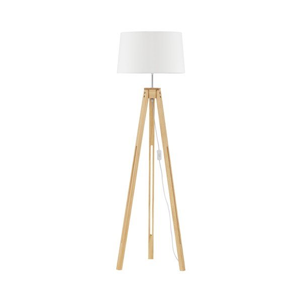 Bijela/u prirodnoj boji stojeća svjetiljka (visina 145 cm) Leroy – Nova Luce