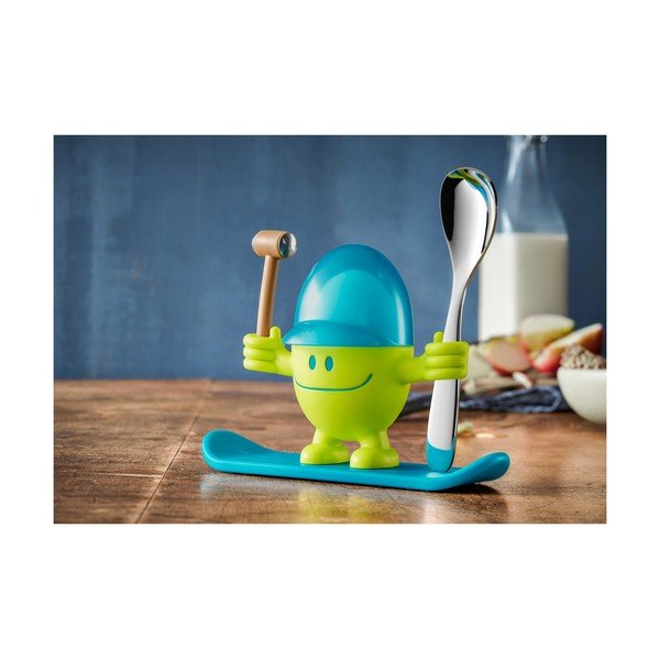 Plavo-zeleni stalak za jaje sa žlicom WMF Cromargan® Mc Egg-image-1