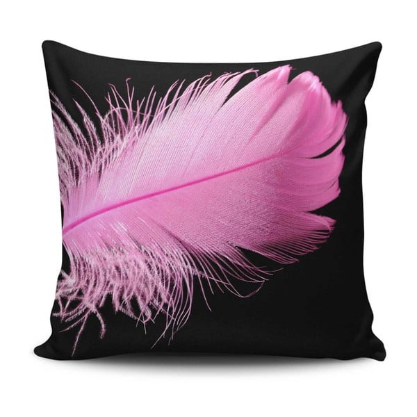 Jastuk s ispunom Gravel Pink Feather, 42 x 42 cm