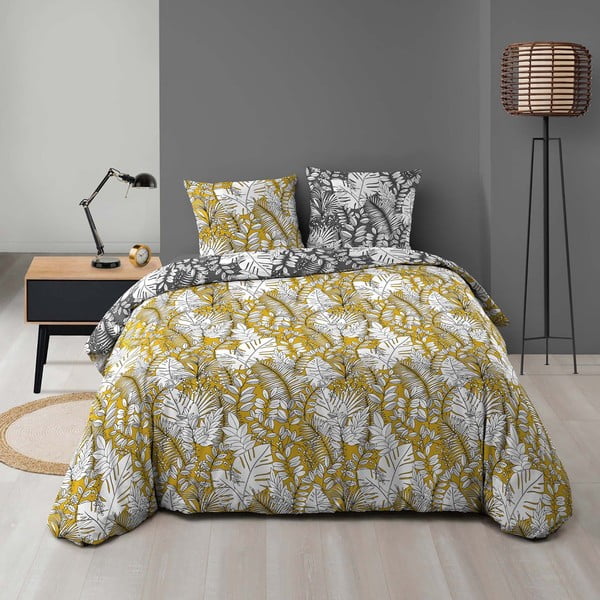 Žuta  posteljina za bračni krevet/za produženi krevet od mikrovlakana 240x220 cm Calaos – douceur d'intérieur