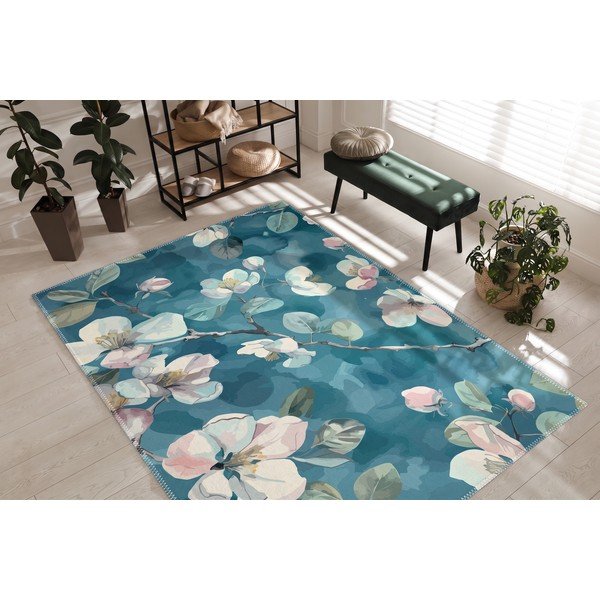 Plavi periv tepih 50x80 cm Bloom – Vitaus-image-2