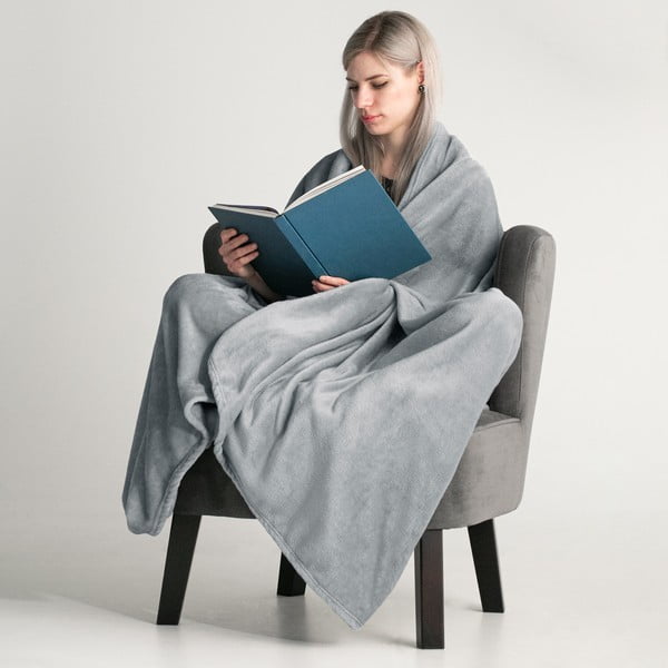 Svijetlosiva deka od mikrovlakana DecoKing Mic, 160 x 210 cm-image-1