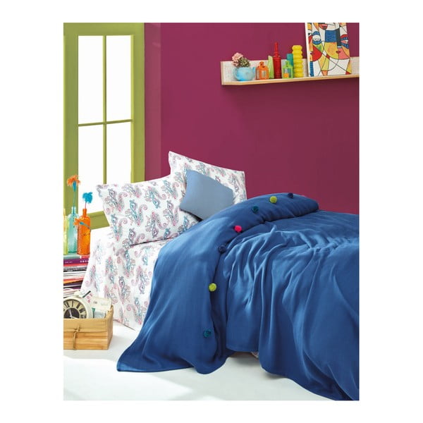 Set lagani pamučni pokrivač za bračni krevet s plahtom Kefe, 200 x 230 cm