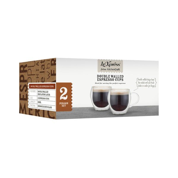 Dvije staklene šalice za espresso Kitchen Craft Le'Xpress, 80 ml-image-2