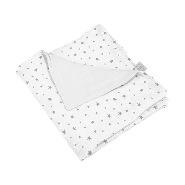Bijela deka za bebe od muslina 75x75 cm – Bébé Douceur