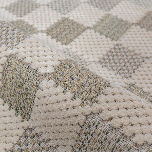 Zelena periva staza od mješavine pamuka 80x230 cm Muted Checkerboard – Flair Rugs-image-4